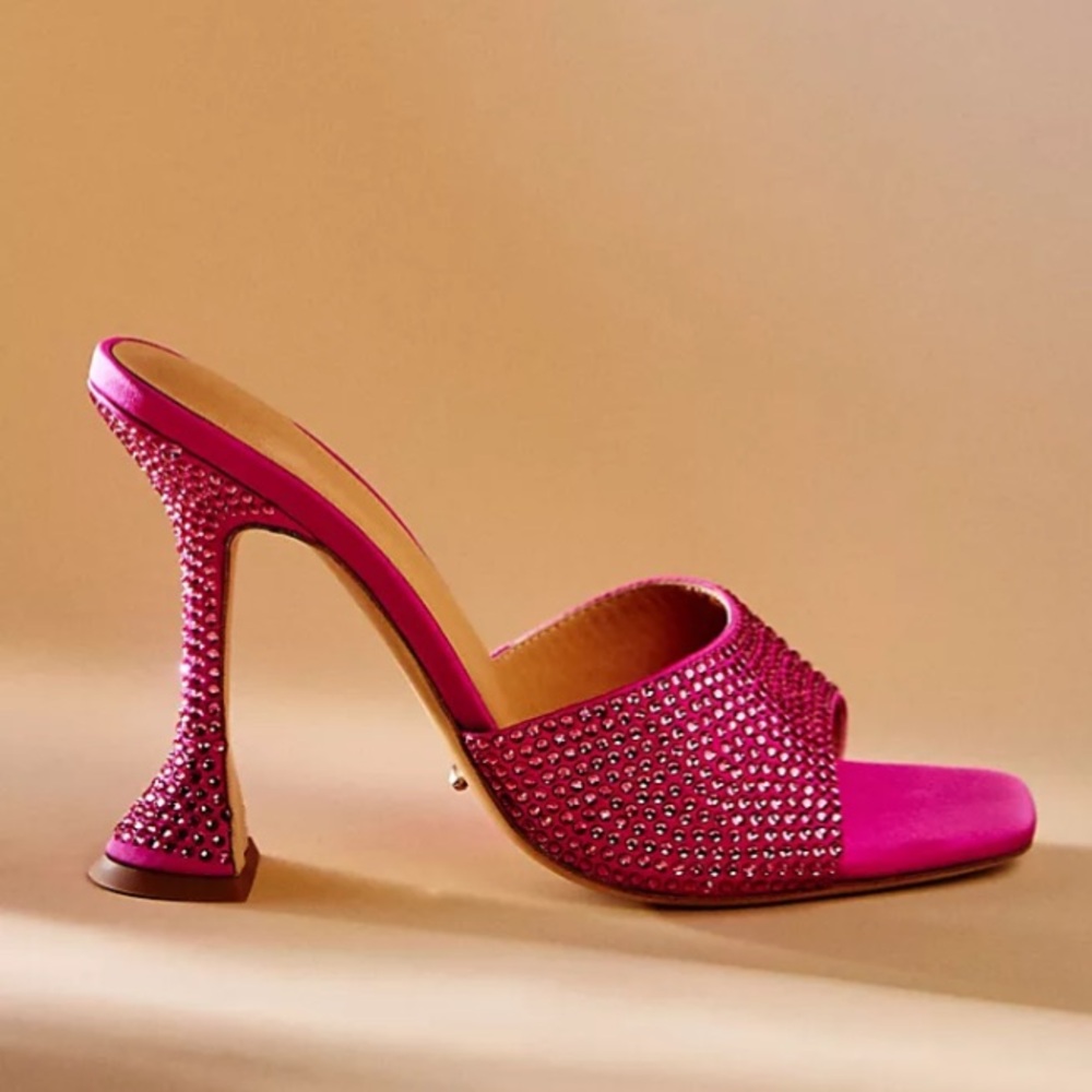New: Tony Bianco Serri Mule. Pink Satin. Size 10 - Picture 12 of 14